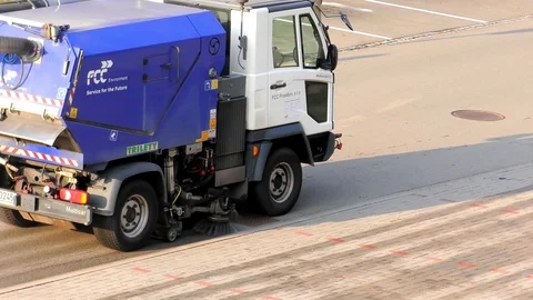 Spring Cleaning In the City - Road Workers Clean the Street Stock Footage 106383660