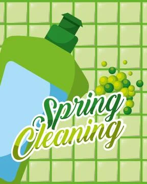 Spring cleaning concept Stock Illustration