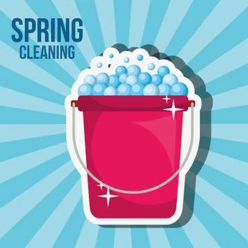Spring cleaning concept Stock Illustration