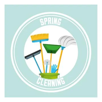 Spring cleaning concept Stock Illustration