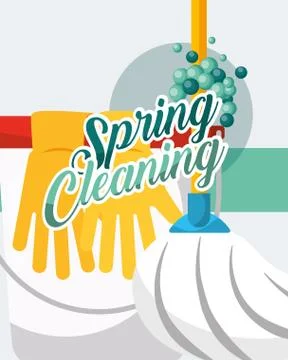 Spring cleaning concept Stock Illustration