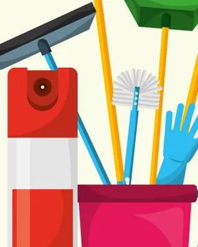Spring cleaning concept Stock Illustration