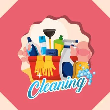 Spring cleaning concept Illustrazione stock