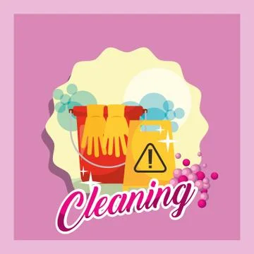 Spring cleaning concept Stock Illustration