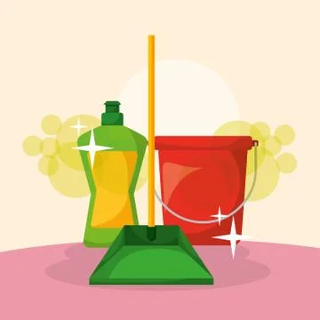 Spring cleaning concept Stock Illustration
