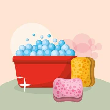 Spring cleaning concept Illustrazione stock