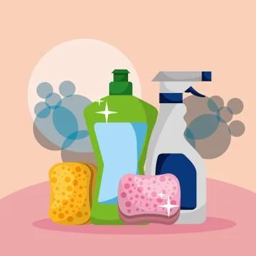 Spring cleaning concept Stock Illustration