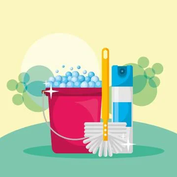 Spring cleaning concept Stock Illustration