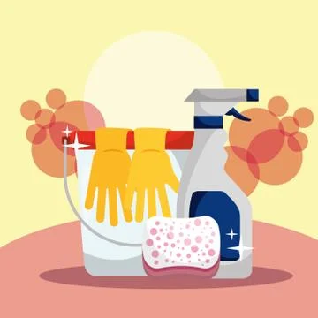 Spring cleaning concept Stock Illustration