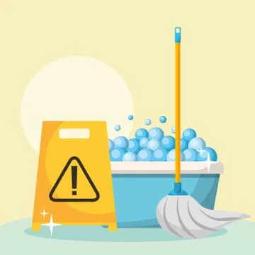 Spring cleaning concept Stock Illustration