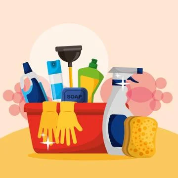 Spring cleaning concept Stock Illustration