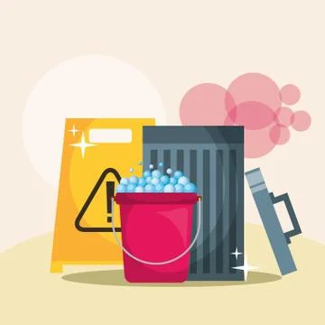 Spring cleaning concept Stock Illustration