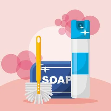 Spring cleaning concept Illustrazione stock