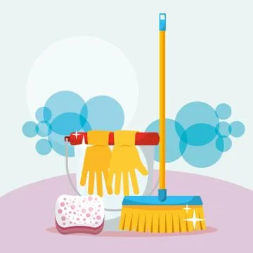 Spring cleaning concept Illustration
