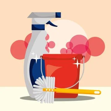 Spring cleaning concept Stock Illustration