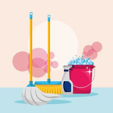 Spring cleaning concept Illustrazione stock