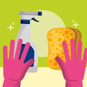 Spring cleaning concept Stock Illustration
