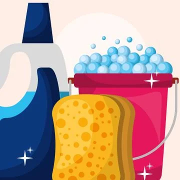 Spring cleaning concept Illustrazione stock