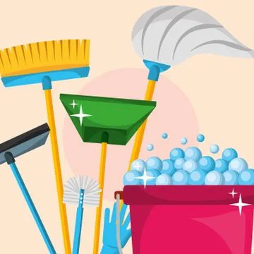 Spring cleaning concept Illustrazione stock