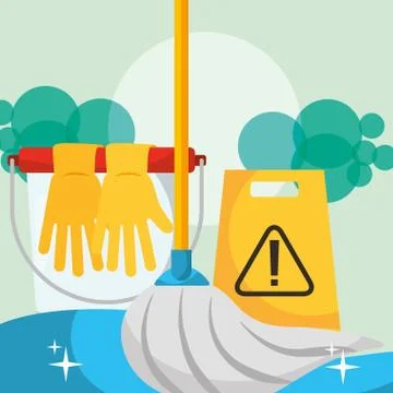 Spring cleaning concept Stock Illustration