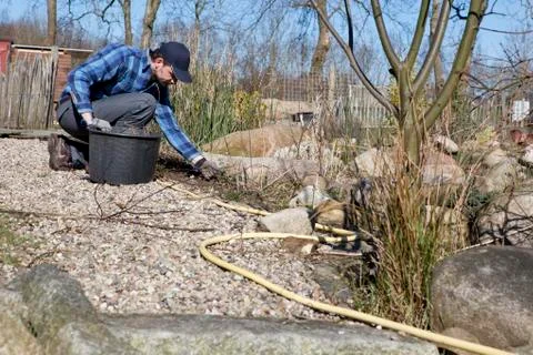 Spring cleaning in the garden Stock Photos