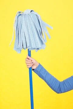 Spring cleaning mop Foto stock