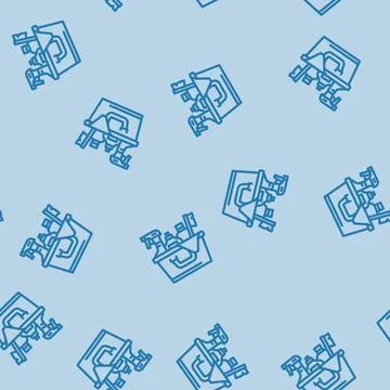 Spring cleaning spring line vector seamless pattern イラスト素材
