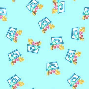 Spring cleaning spring vector seamless pattern Stock Illustration