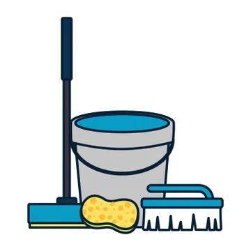 Spring cleaning tools Illustrazione stock