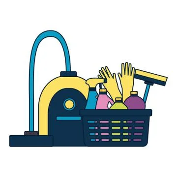 Spring cleaning tools Illustrazione stock