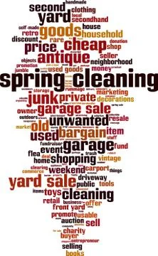 Spring cleaning word cloud Stock Illustration