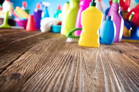 Spring cleanup theme. Stock Photos