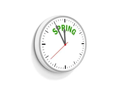 Spring Clock Illustrazione stock