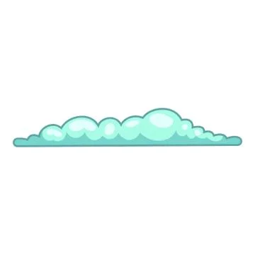 Spring cloud icon, cartoon style Stock Illustration