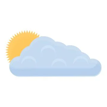 Spring cloud icon, cartoon style Ilustración de archivo