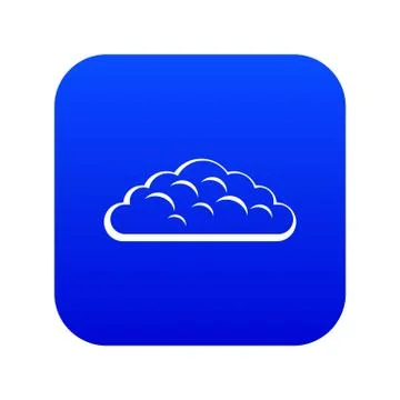 Spring cloud icon digital blue Stock Illustration