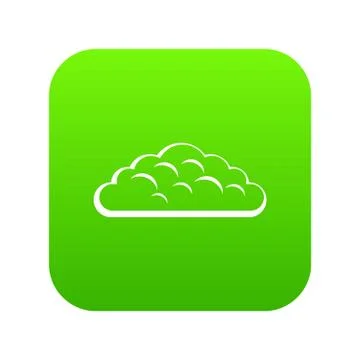 Spring cloud icon digital green Stock Illustration