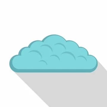 Spring cloud icon, flat style Stock Illustration