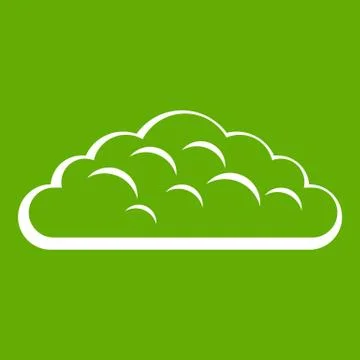 Spring cloud icon green Stock Illustration