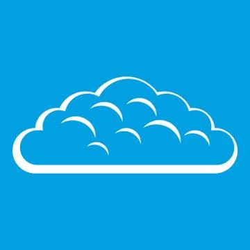 Spring cloud icon white Stock Illustration