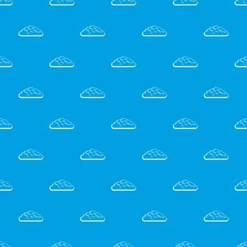 Spring cloud pattern seamless blue Stock Illustration