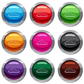 Spring cloud set 9 collection Stock Illustration