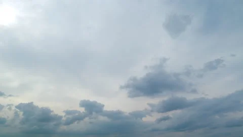 Spring clouds change shape. White clouds background. Video stock 190595674