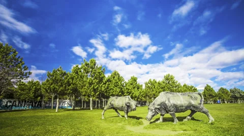 Spring Clouds Timelapse Stock Footage 36053171