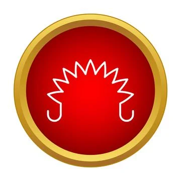 Spring coil line simple red icon illustration イラスト素材