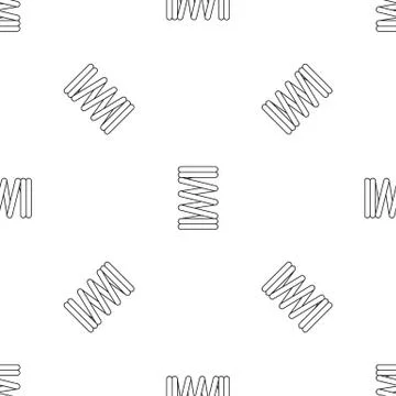 Spring coil pattern seamless vector Stock Illustration
