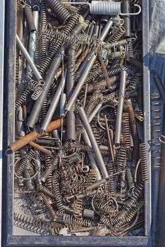 Spring coils box Stock Photos