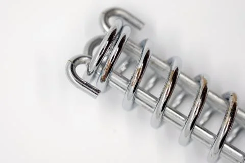 Spring for collars on a white background top view. Stock Photos