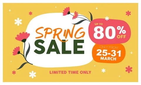 Spring colored background with minimalistic style, floral elements, and texture. イラスト素材