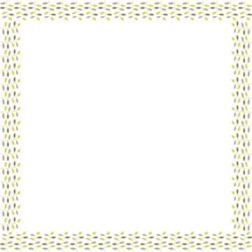 Spring colorful frame template. Leaf elements decoration. Easter border wit.. 库存插图